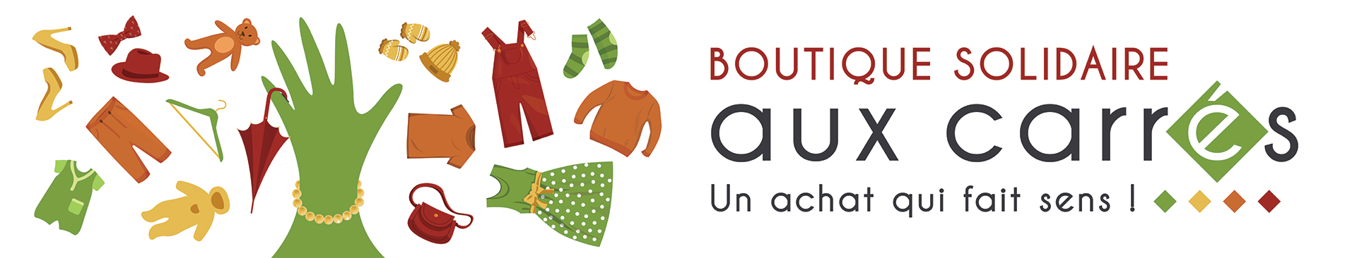 Boutique solidaire aux carrés